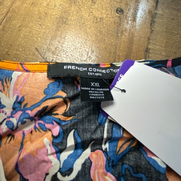 French Connection Women's Floral Sleeveless Twist Front Long Dress Size XXL - Picture 7 of 11